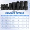 16/8Pcs Tap Socket Set 1/4" and 3/8" Drive Tap Socket with Holder Socket Adapter Set for New Thread Tapping or Old Thread Repair
