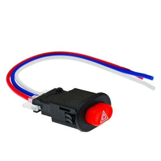Motorcycle Hazard Light Switch Double Warning Flasher Emergency Signal Wires