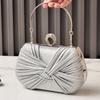 Bow Party Clutch Bag, Pleated Evening Dress Handbag for Women, Wedding Bride Prom Wedding Banquet Reception Evening Purse