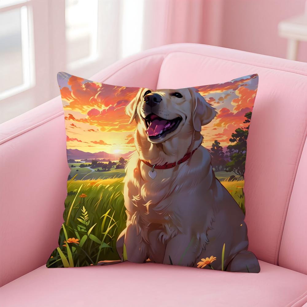 NICE CUTE Pembroke Welsh Corgi Dog Cushion Cover Pillow Case Soft Friendly Fabric  Concealed Zipper