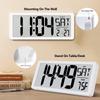 Office Decor 12/24Hr Desktop Day Electronic Clock Extra Large Screen Display Digital Clock Bedroom Multi-Functional Alarm Clock