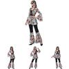 Disco Dj Hippie Costume For Unisex Party Cosplay With Spandex Material