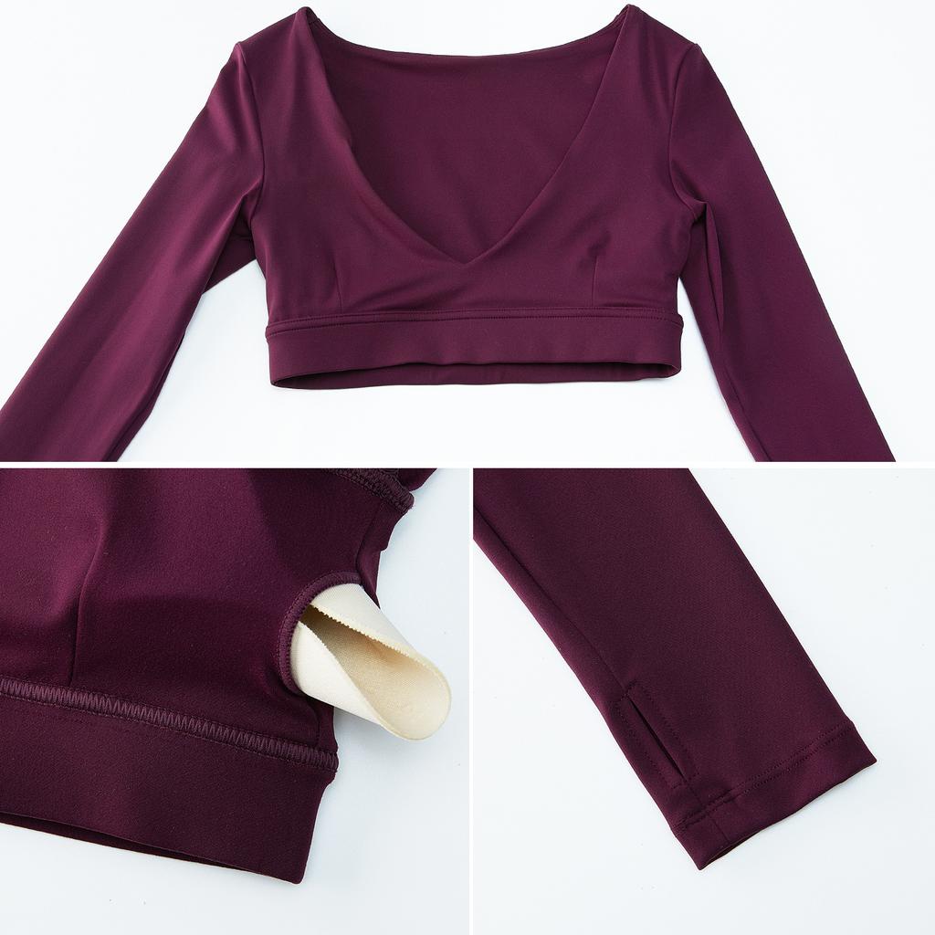 Neues Pure Desire V-Ausschnitt Yoga-Top Damen Slim Fit Kurzarm T-Shirt Outdoor Schnelltrocknend Enganliegende Fitnessbekleidung