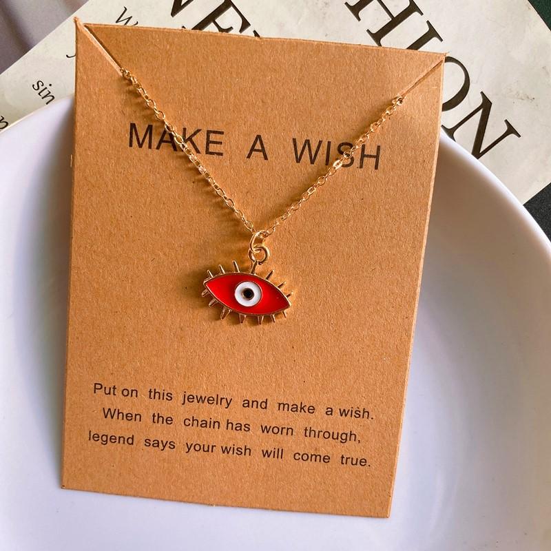 

Color Turkey Eye Pendant Necklace for Women Men Fashion Luck Pendant Neck Jewelry Gift for Friend