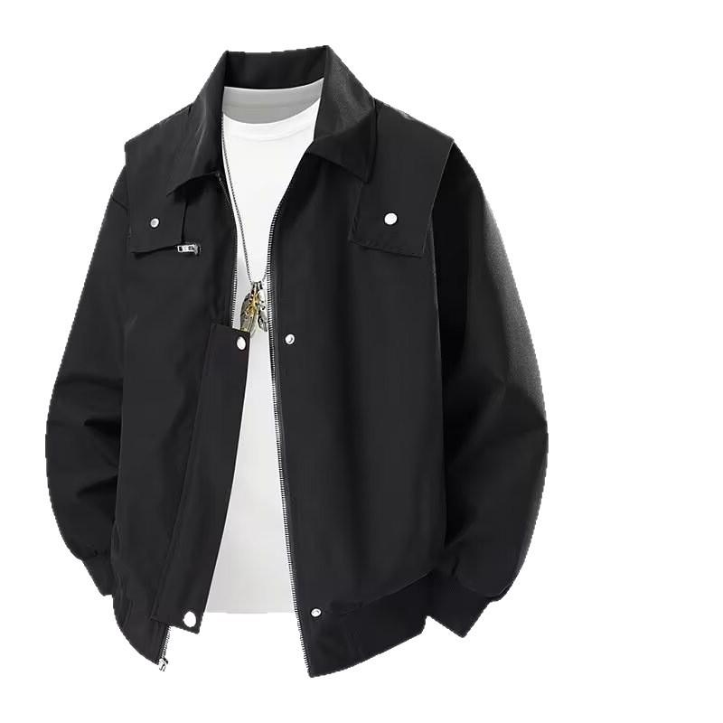 Men's American Style Lapel Baseball Jacket - Cleanfit High Street Autumn Outerwear