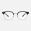 Byumaeb Native_Full Titanium Transparent Half-Rim Square