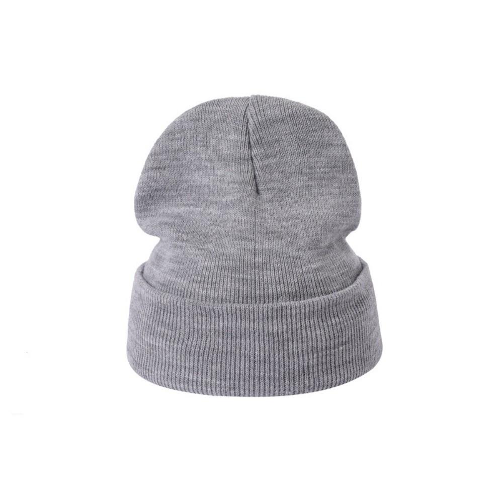 Keep Warm Skullcap Candy Colored Knitted Hat Simple Beanies Cap  for Autumn Winter
