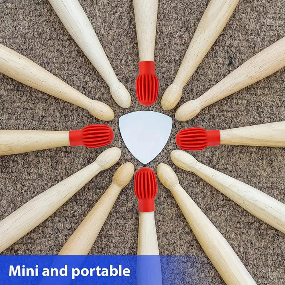 2PCS Drumstick Mute Silicone Drumstick Practice Tips Drumstick Head Rubber Sleeve For Quiet Drum Practice