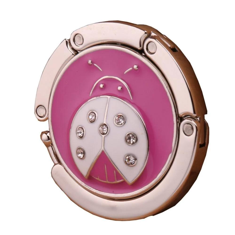 Diamond Portable Table Hanger Desk Hooks Butterfly Pattern Handbag Hanger Bag Holder Folding Purse Hook