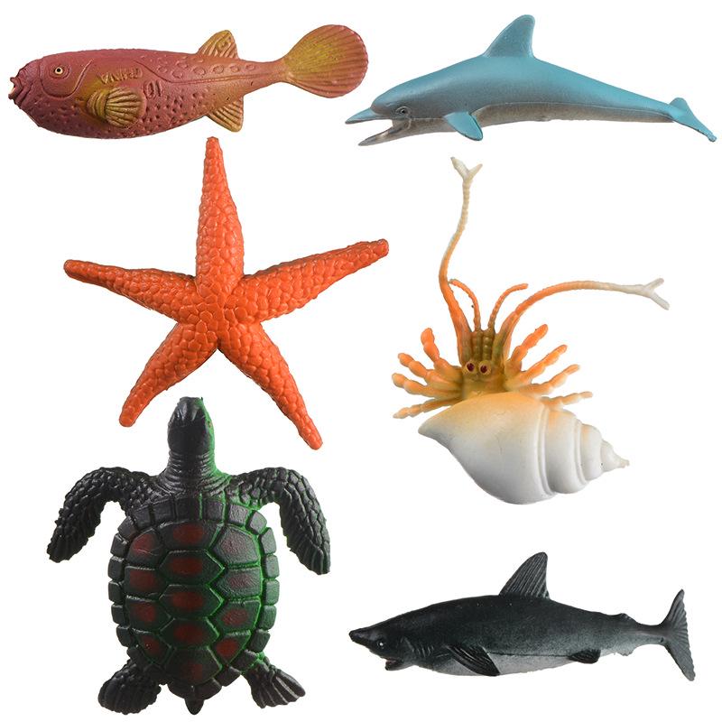 Children's Marine Animal Simulation Toys - 24-Piece Set for Early Learning and Cognitive Development