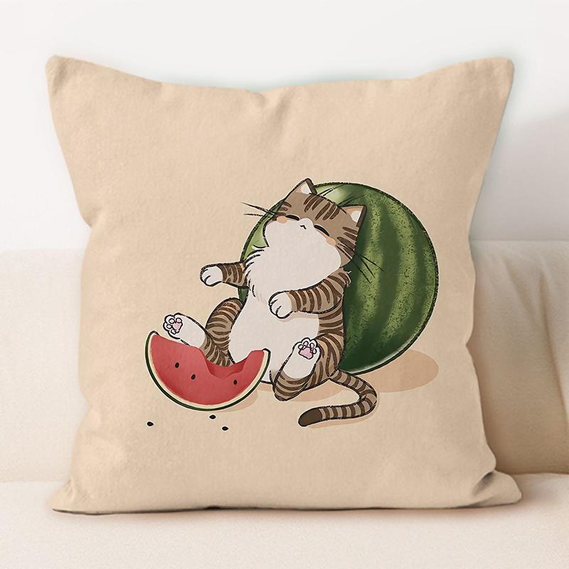 "Entzückende Kissenbezüge mit Cartoon-Katzen-Serie"