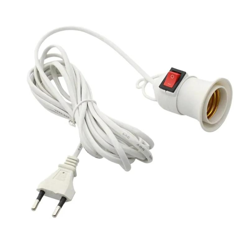 

1/5PCS 2.3M E27 Hanging Indoor Plants Light Holder Garden Lampholder Cable EU /US with On/Off Switch Lamp Holder for Desk Light