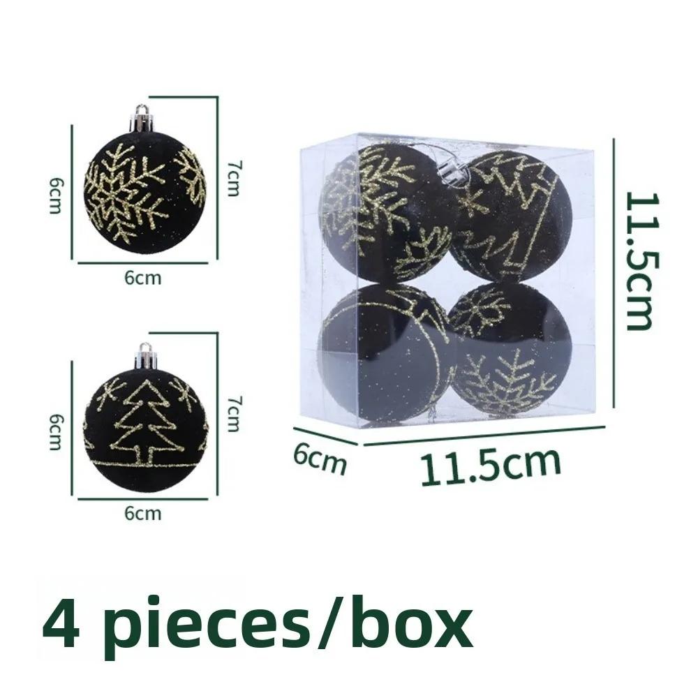 3/2/1Pcs Pumpkin Balls Christmas Tree Ornament Plastic DIY Crafts Painted Christmas Gifts Boxes Pendant Hanging Ornament