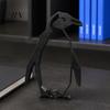 Hollow Design Penguin Geometric Figurine, Black Ornament, 3D Printed Abstract Statue Art for Modern Home Office Desktop Decoration Ornament