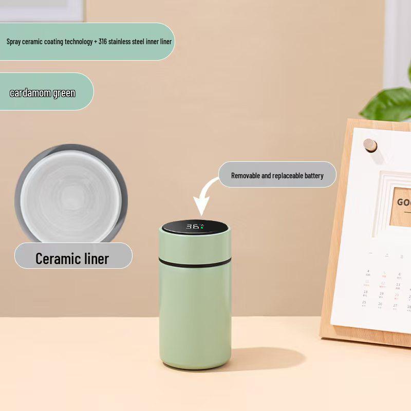 Smart 200ml Portable Insulated Ceramic Cup with Logo Engraving