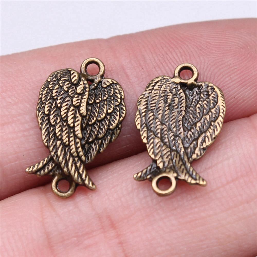 Small Angel Wings Charms Pendant Female Jewellery Bulk Ethnic Art Supplies