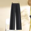 2024 Women's High-Waisted Wool Wide-Leg Pants: Autumn/Winter Slimming Casual Trousers