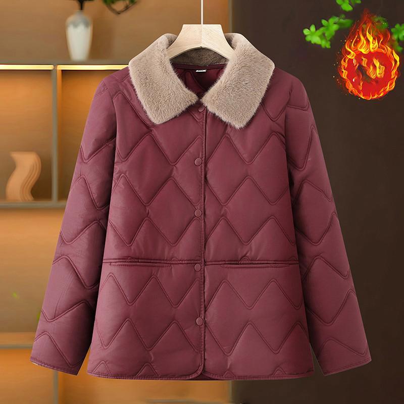 Parkas Otoño Invierno Chaqueta de Mujer Plumón Impermeable Abrigo de Algodón Femme Cuello Alto Casual Corto Cálido Ropa Exterior Señoras
