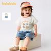 Balabala Baby Short Sleeve Set, Boys' Summer Dress, Girls' Stylish Two Piece Set, 2025 New Style, Fresh and Cute