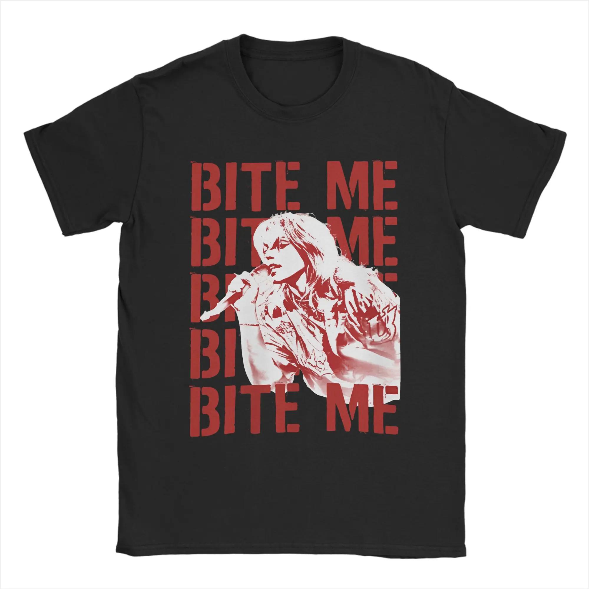 

Renee Rapp Tour Bite Me T Shirt Men Pure Cotton Vintage T-Shirts Round Neck Tees Short Sleeve Clothes Printed S