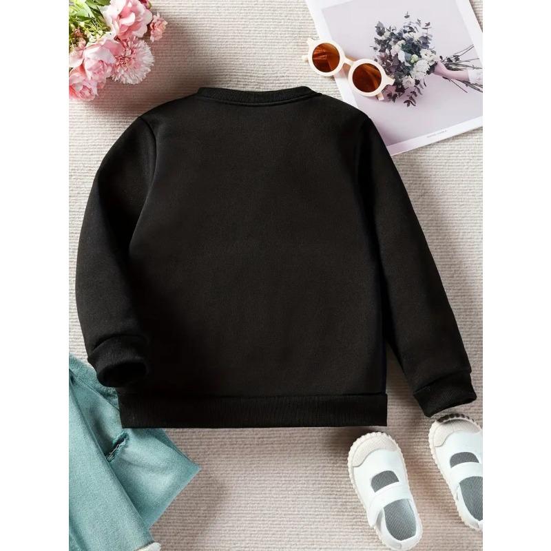 Fashionable Casual Round Neck Sweatshirt for Girls, Perfect for Autumn And Winter,