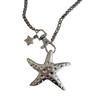Retro Star Pendant Necklace Unique Necklace Exaggerated Metal Necklace Perfect for Youthful Fashion Enthusiasts