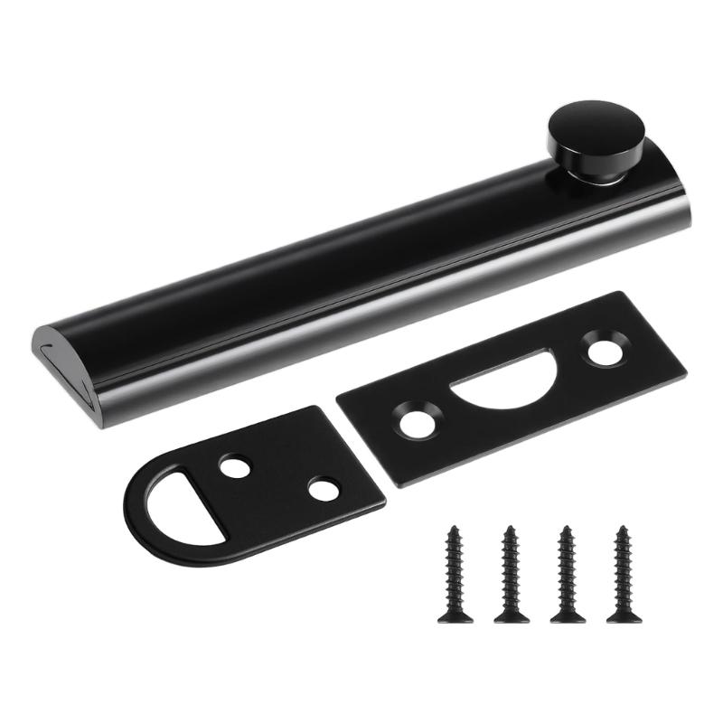 Multifunction Sliding Door Security Lock Iron 90/180 Degree Mounting Option Double Door Sliding Bolt Lock for Household Use