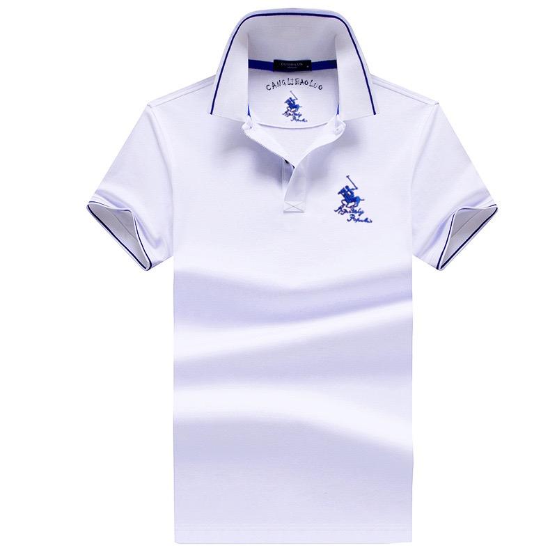 TrendHub Polo Shirt Men New High Quality Cotton Mens Short Sleeve Solid Color Embroidery Casual Polo Shirt