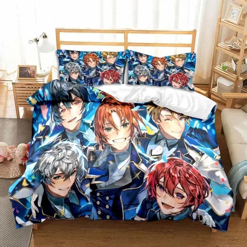Cozy Durable Twin Double King 3D Anime Rock Band Ensemble Stars All Season 3 Piece Bed Comforter
