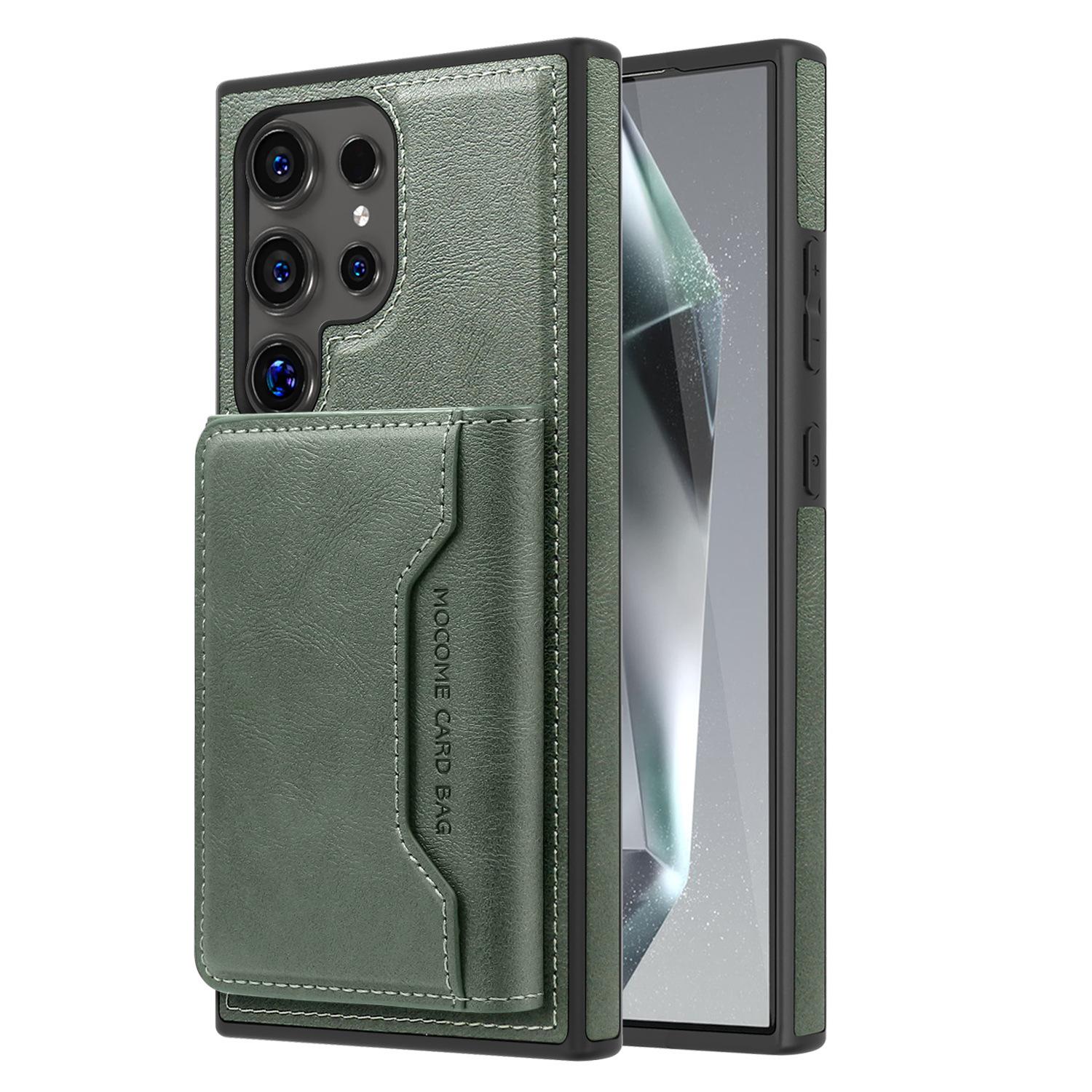 

Подходит для чехла для мобильного телефона Samsung S25 Ultra Магнитный карман для карт Подставка Кожаный чехол Карта Два в одном S23 Защитный чехол S22 Samsung S23FE