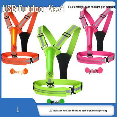 Adjustable LED Reflective Vest for Night Running and Cycling