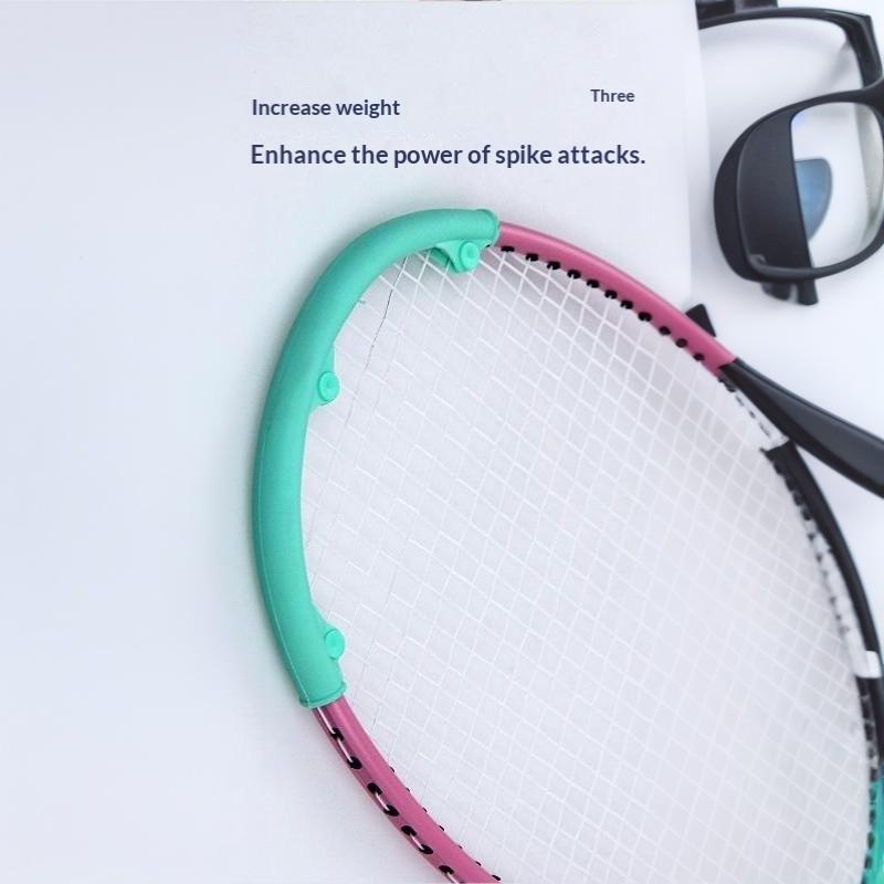 2Pcs 19cm Durable Silicone Badminton Racket Head Protection Strips Prevent String Breakage for Outdoor Indoor Sports Matches