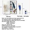 Crystal Dip Pen Feather Set Manual Gradient Color Writing Ink Pen Student Stationery Quill 17ml