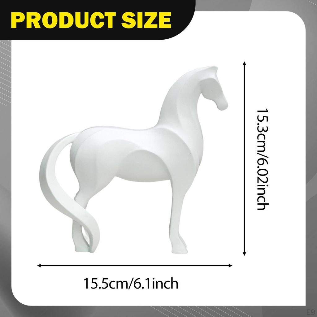 Carved Horse Statue, Animal Figurine, Modern Design, Office Decoration, Craft, Contemporary Art,