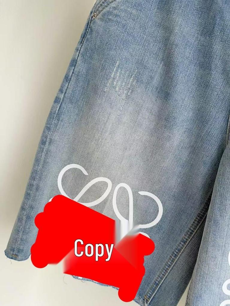 Luo Family Women's Heat-Sealed Logo Straight-Leg Washed Jeans