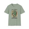 Unisex Softstyle T-Shirt Mens Womens Tees Top Furry Green Monster School Humor Mental Health Shirt