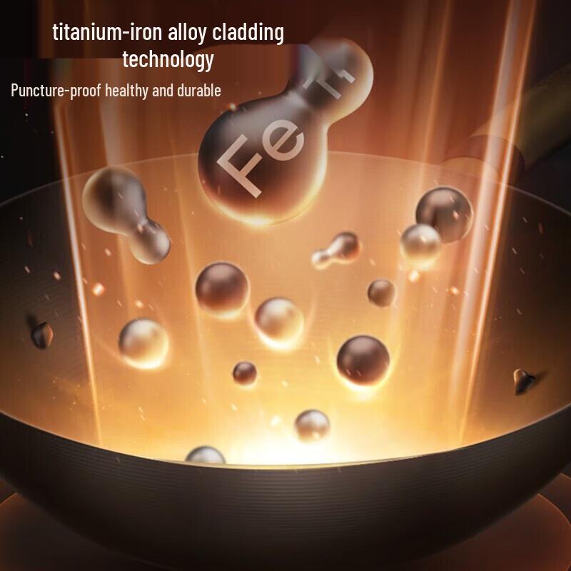 Supor unbeschichteter Titan-Flachboden-Wok