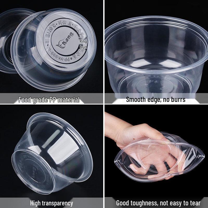 Disposable Plastic Takeout Bowls with Lids