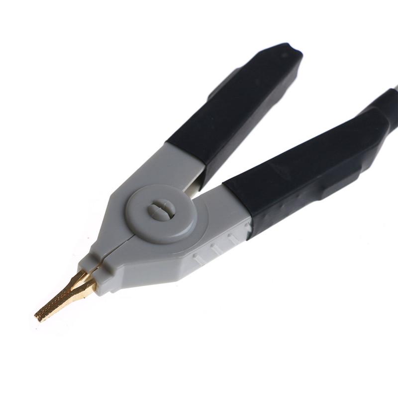 2X Lcr Meter Low Resistance Clip Leads Banana Plug For Terminal Kelvin Test