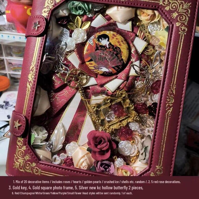 Decoration Filler Material Pack: DIY Handmade Accessories Set with Tanmei Zha Background Paper and Bag