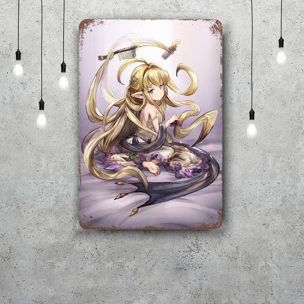 granblue fantasy cartoon Decor Poster Vintage Tin Sign Metal Sign Decorative Plaque for Pub Bar Man Cave Club Wall Decoration