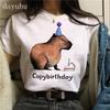 Funny 90s Capybara Tshirt Unisex Tshirt Capibara Cartoons Clothes Girl Capybaras T Shirt Female Casual Top Clothes
