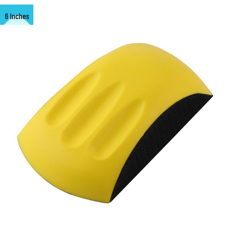 4" 100mm Self-Adhesive PU Foam Hand Grinding Disc for Manual Sanding and Polishing, Yellow
