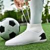 Men's Football Boots Rubber Soft Sole Short Nail Artificial Turf Leather Youth Kids Football Shoes