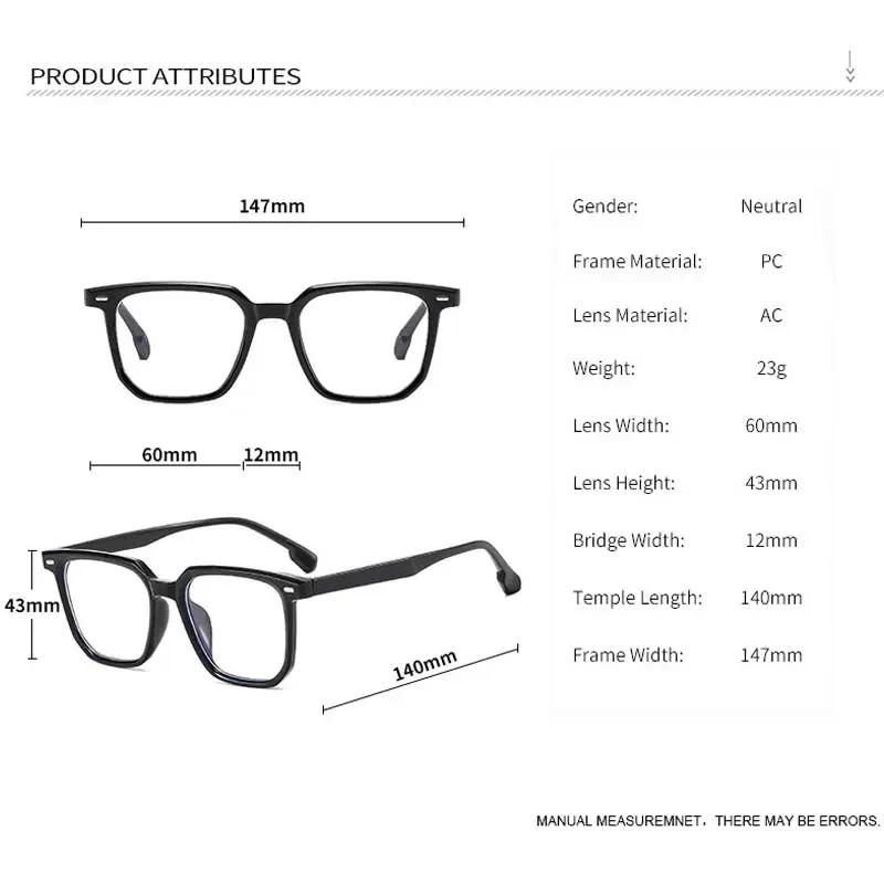 Mode Vintage Quadratische Brille Damen Herren Marke Retro Brillenrahmen Männlich Klare Gläser Unisex Outdoor Transparente Gläser