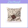 Premium Quality Home World Map Print Throw Pillow Case For Elegant Sofa Decor