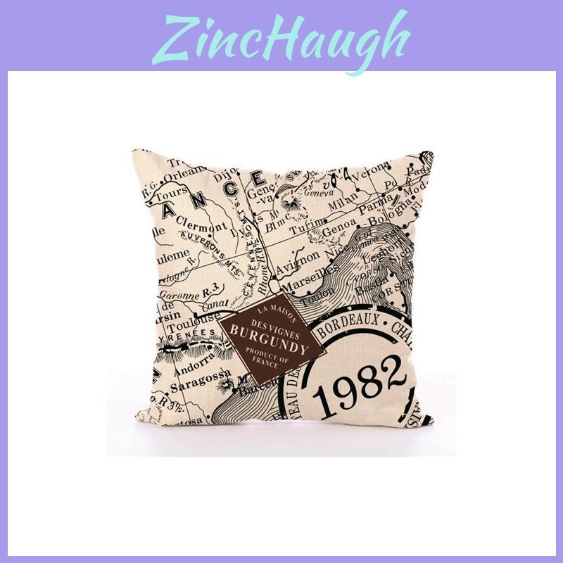 Premium Quality Home World Map Print Throw Pillow Case For Elegant Sofa Decor