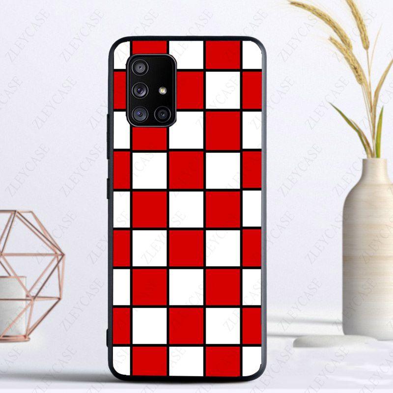 Checkerboard Plaid Checked Checkered Funda For Samsung Galaxy A13 A53 A11 A12 A32 A22 A52S A41 A42 A33 A20E A30S A40 A21S Cases
