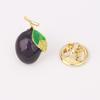 Japanese Cute Fruit Enamel Brooch: Peach & Cherry Lapel Pin