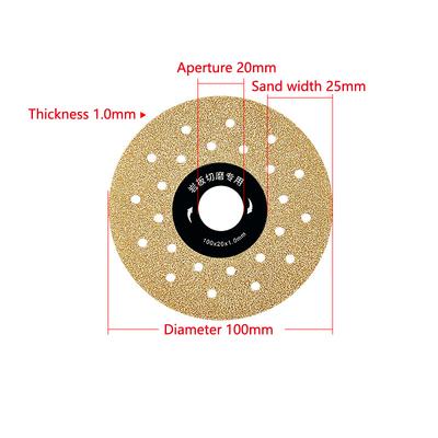 NEW SALE 1PC Rock Slab Flat Grinding Cutting Piece 100mm Super Thin Cutting Disc For Porcelain Glass Ceramic Tile Diamond Saw